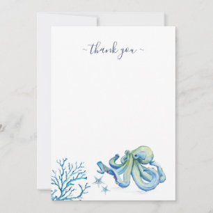 Blue Nautical Watercolor Tack Kort