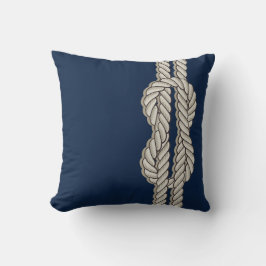 Blue Nautical with Frakt Rope Kudde
