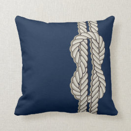 Blue Nautical with Frakt Rope Kudde