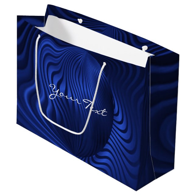 Blue Navy Decorative Gift Bag (Framsidan Vinklad)