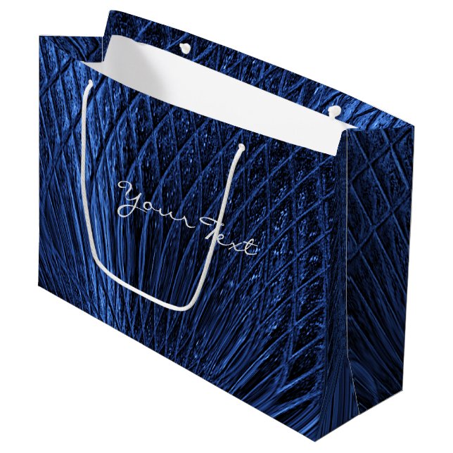 Blue Navy Decorative Gift Bag (Framsidan Vinklad)