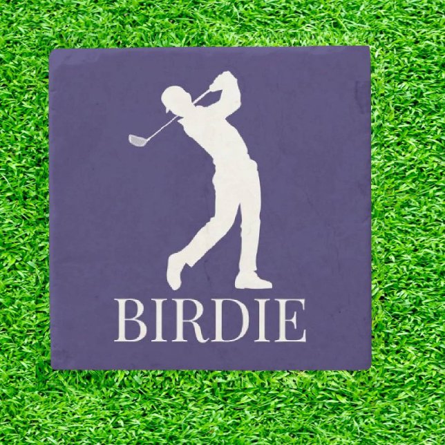 Blue Navy Man BIRDIE Stenunderlägg (Tee Up Your Adventure!)