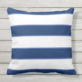 Blue Navy White Nautical Elegant Modern Rand Kudde