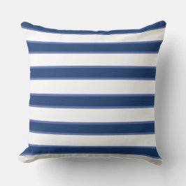 Blue Navy White Nautical Elegant Modern Rand Kudde