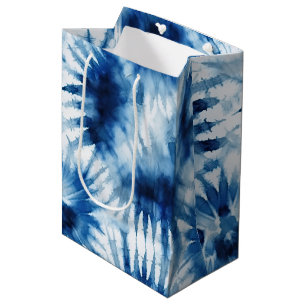 Blue Navy White Rand Tie Dye