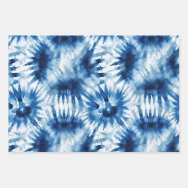 Blue Navy White Rand Tie Dye