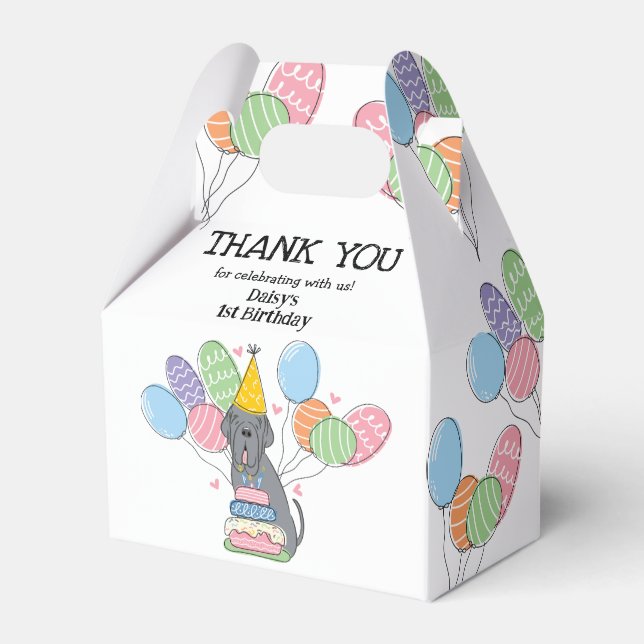 Blue Neapolitan Mastiff Hund Tack Presentaskar (Framsidan Sidan)