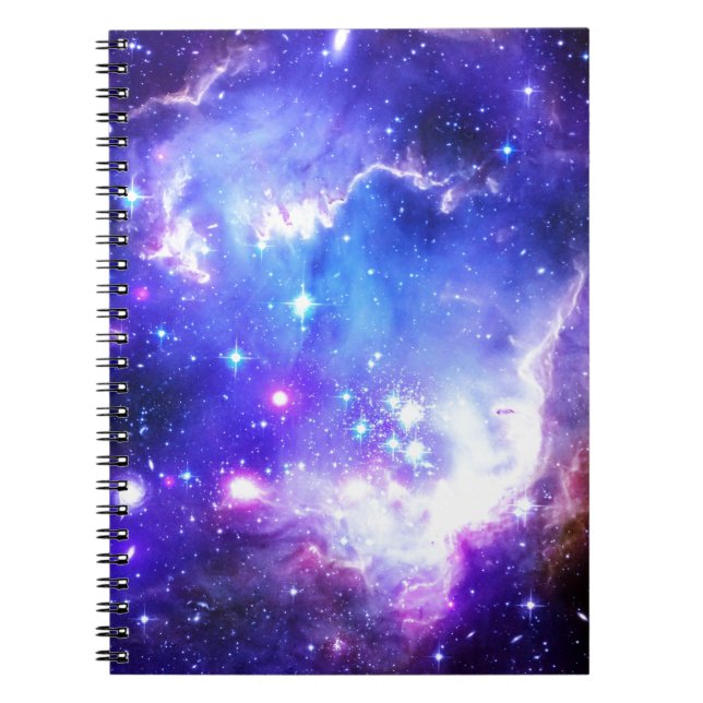 Blue Nebula Anteckningsbok Med Spiral (Framsidan)