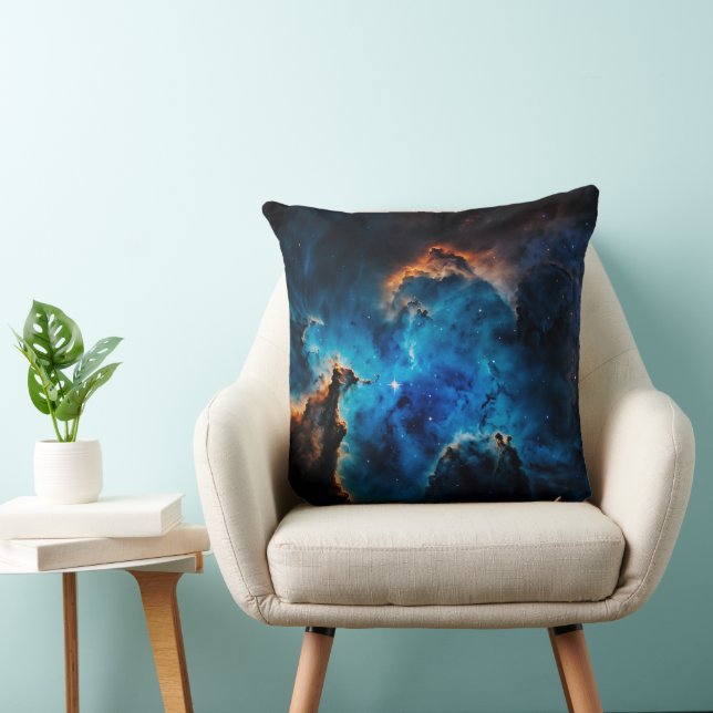 Blue Nebula Clouds AI Concept Art by Xzendor 7 Kudde (Stol)