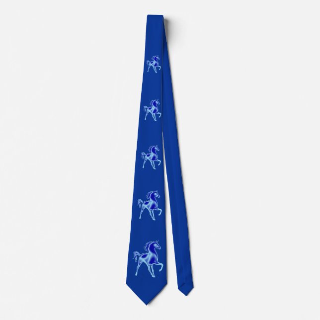 Blue Neck Tie with Horses Slips (Framsida)