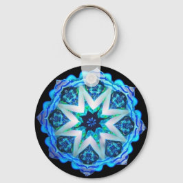 Blue Neon Kaleido-Star Nyckelring