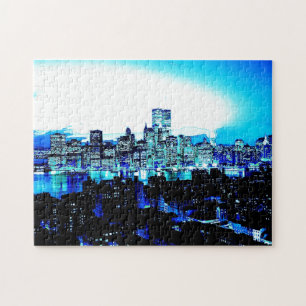 Blue New York Art Pussel
