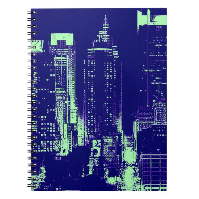 Blue New York City Anteckningsbok (Framsidan)