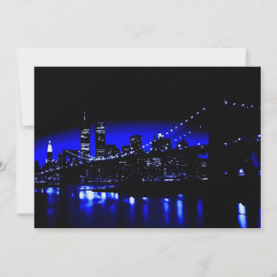 Blue New York City-inbjudan Inbjudningar