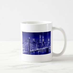Blue New York City Night Kaffemugg