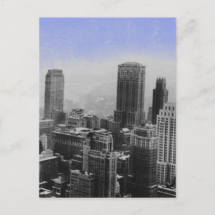 Blue New York City Night Vykort