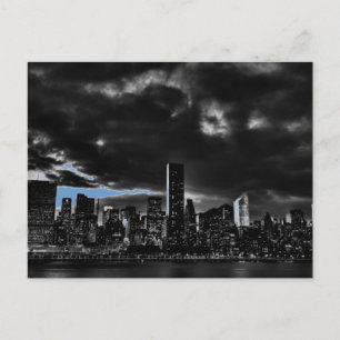 Blue New York City Night Vykort