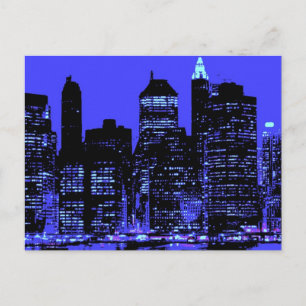 Blue New York City Vykort