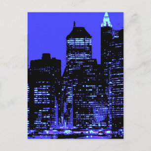 Blue New York City Vykort