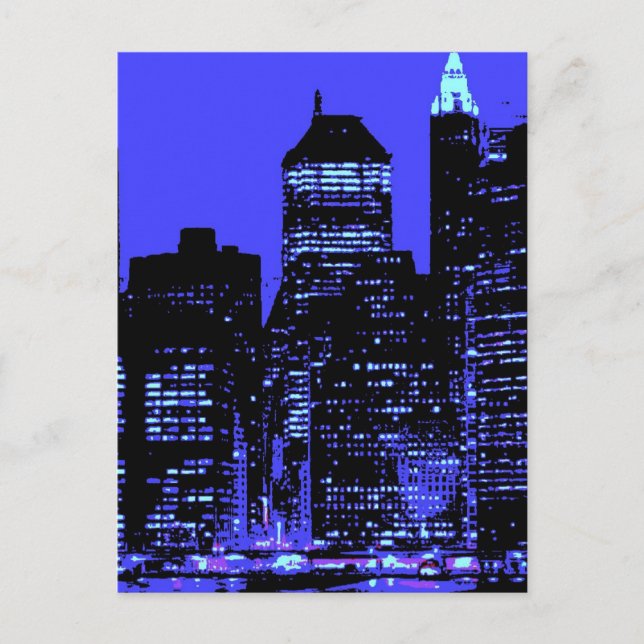 Blue New York City Vykort (Framsida)