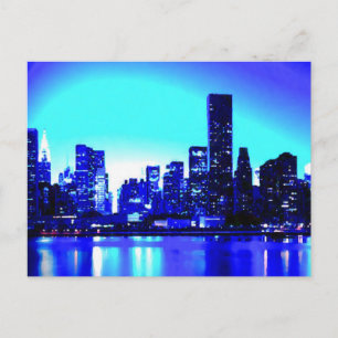 Blue New York City Vykort