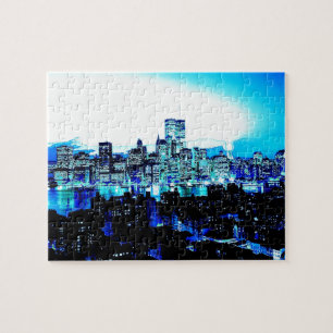 Blue New York Pussel