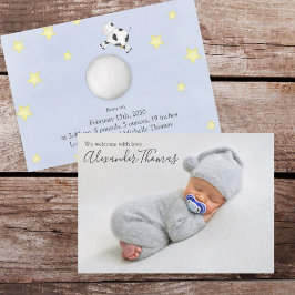 Blue Newborn Photo Nursery Rhyme Meddelande