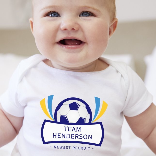 Blue Newest Recruit Custom Soccer T Shirt (Skapare uppladdad)