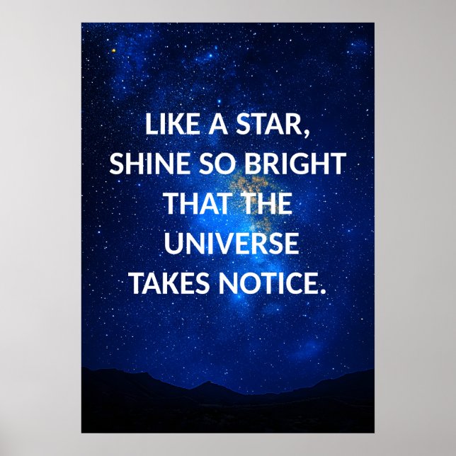 Blue Nght Himmel Motivational Poster (Framsidan)