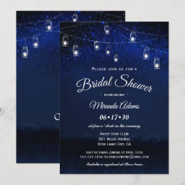 Blue Night Mason Burk String Ljus Möhippa Inbjudningar