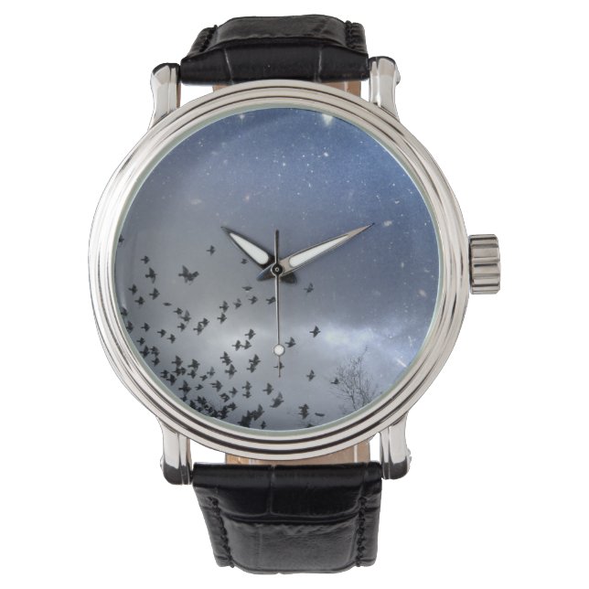 Blue Night Starry Himlar Armbandsur (Framsida)