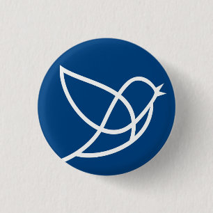 Blue Nightingale Pin Knapp