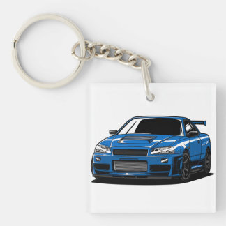 Blue Nissan R34 Skyline