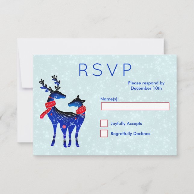 Blue Nordic jul Reindeer Pair OSA (Framsida)