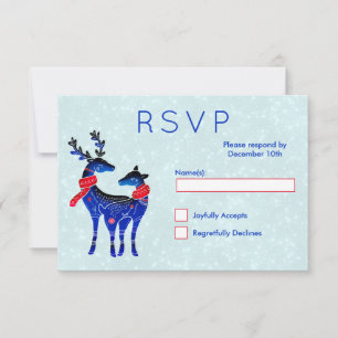 Blue Nordic jul Reindeer Pair OSA Kort