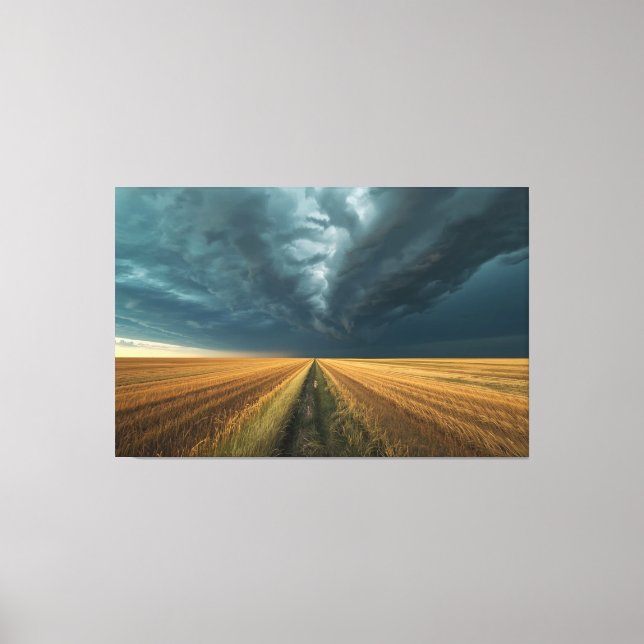 Blue Norther Poster - Dramatic Weather Front Print Canvastryck (Framsida)