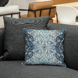 Blue Nouveau Pillow Kudde
