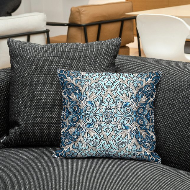 Blue Nouveau Pillow Kudde (Skapare uppladdad)