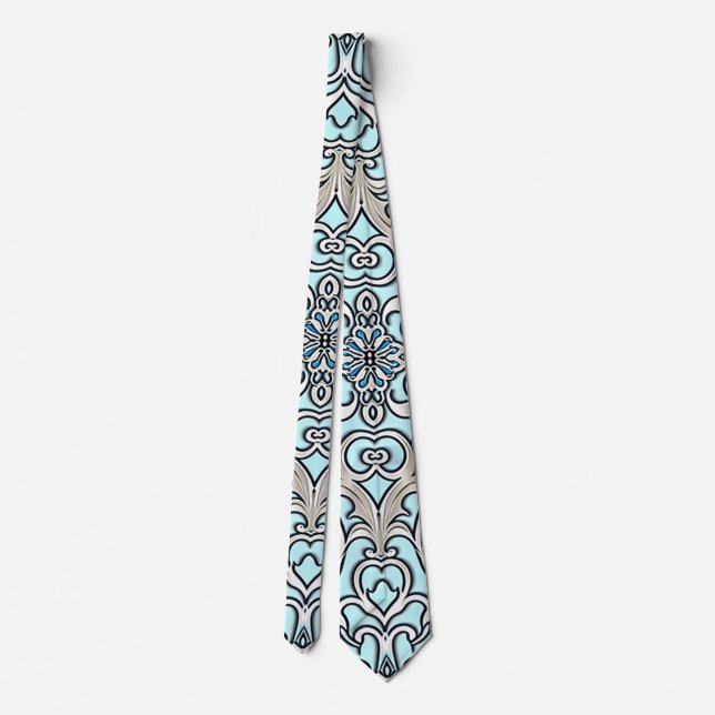 Blue Nouveau Tie Slips (Baksida)