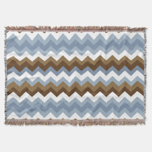 Blue-Nuetral Zig Zag Blanket Mysfilt