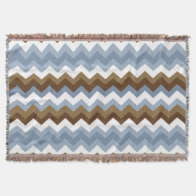 Blue-Nuetral Zig Zag Blanket Mysfilt (Framsidan)