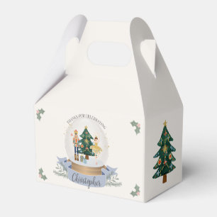 Blue Nutcracker jul Baby Shower Favoriter Presentaskar