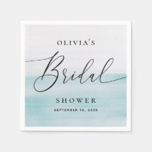 Blue Ocean Bröllopsdusch | Elegant Mjuk Strand