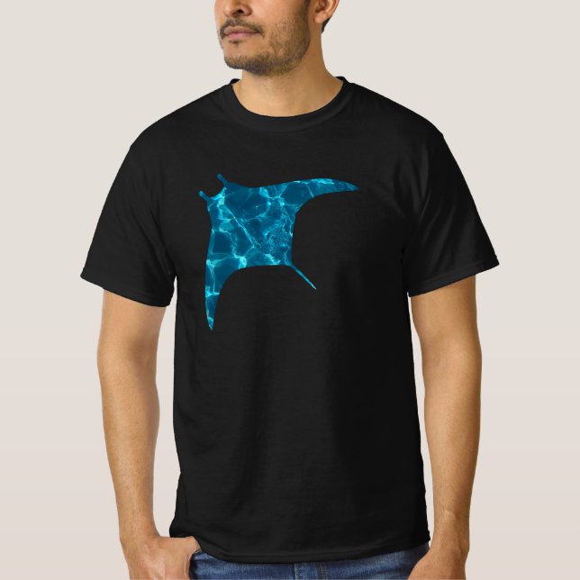 Blue Ocean Stingray T Shirt (Framsida)