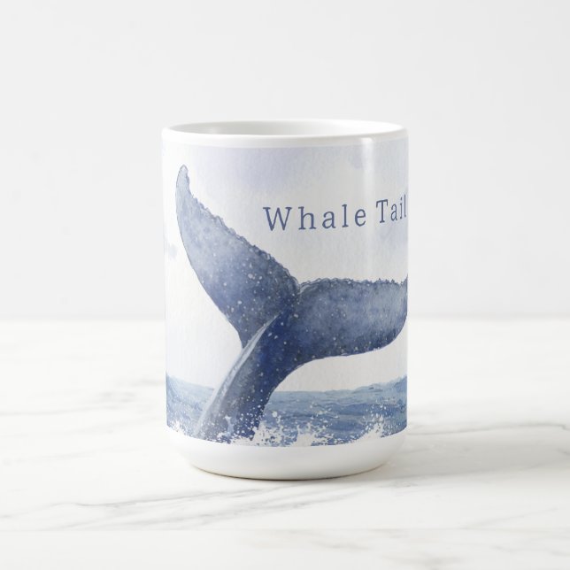 Blue Ocean Whale Tail Kaffemugg (Center)