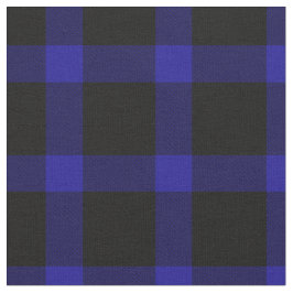 Blue och Black Tartan Play Mönster Tyg