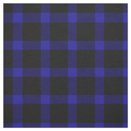 Blue och Black Tartan Play Mönster Tyg