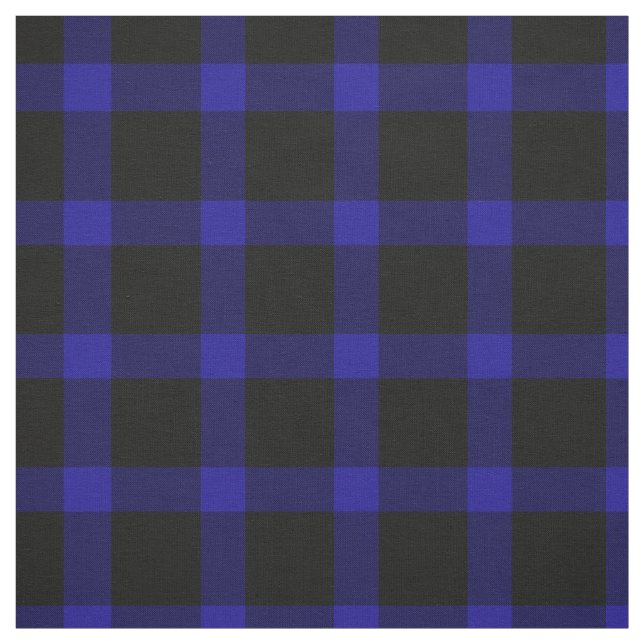 Blue och Black Tartan Play Mönster Tyg (Provkarta)