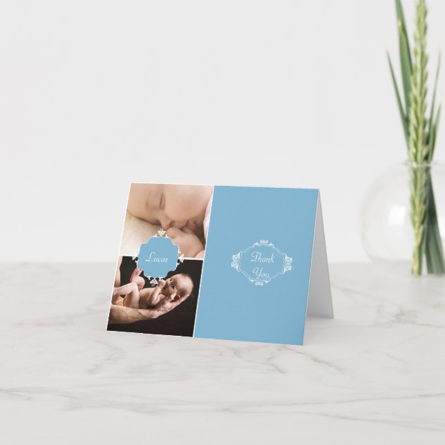 Blue och Brown Baby Giraffe Tack (Framsida)