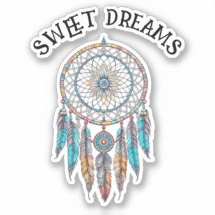Blue och Brown Dreamcatcher Söta drömmar Klistermärken